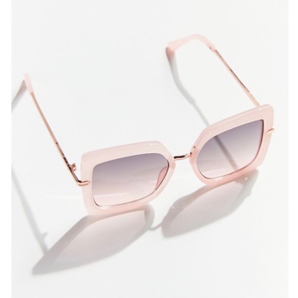 Urban Outfitters Accessories - UO Blush Pink Rose Gold Square Sunglasses